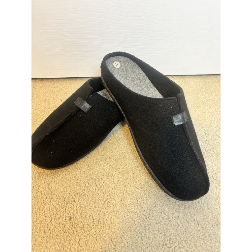 Alpine Swiss Bruce Mens 11 Felt Faux Wool Clog Slippers Comfortable House Shoes